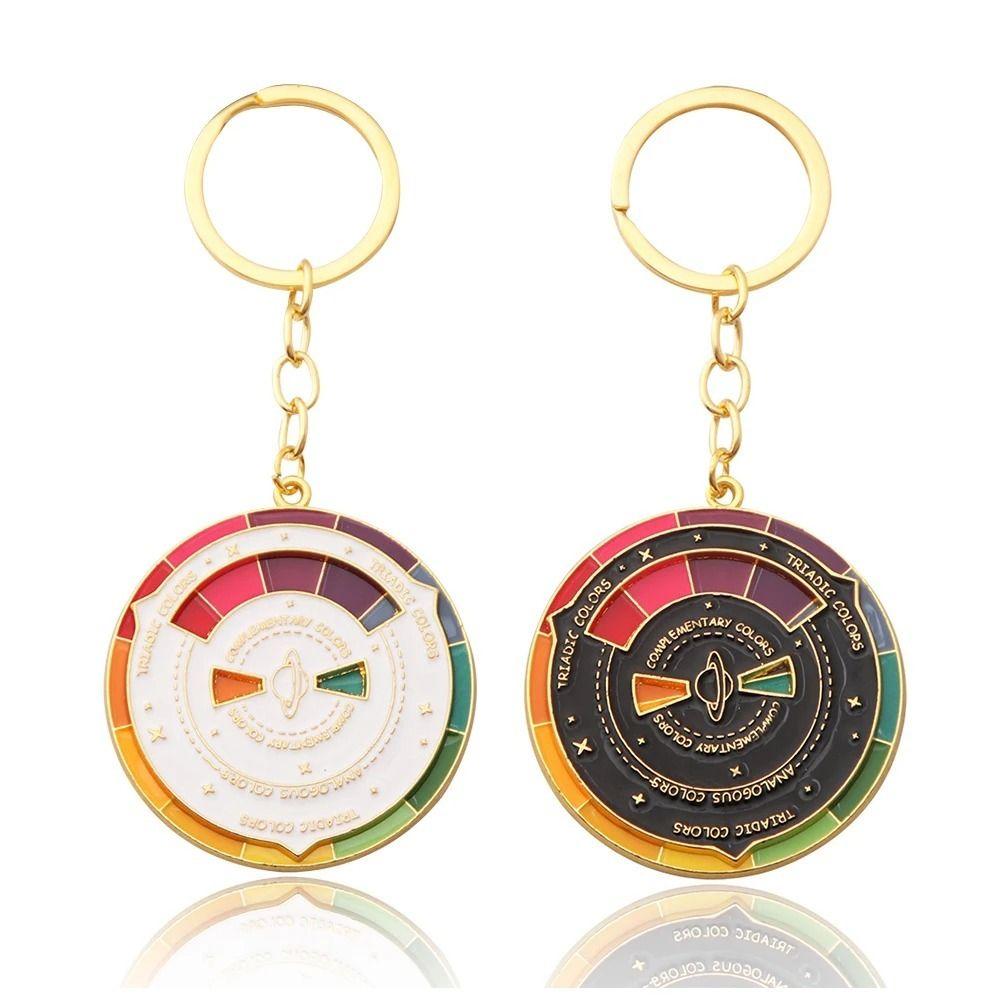 Rotatable Color Wheel Keyring Palette Rotable Color Palette Keychain  Clothing Accessories.