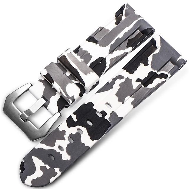 20mm 22mm 24mm 26mm Universal Camo Blue Grey Watch Band Rubber Silicone Watch Straps Wristwatch Belt Watch Accessories with Tool