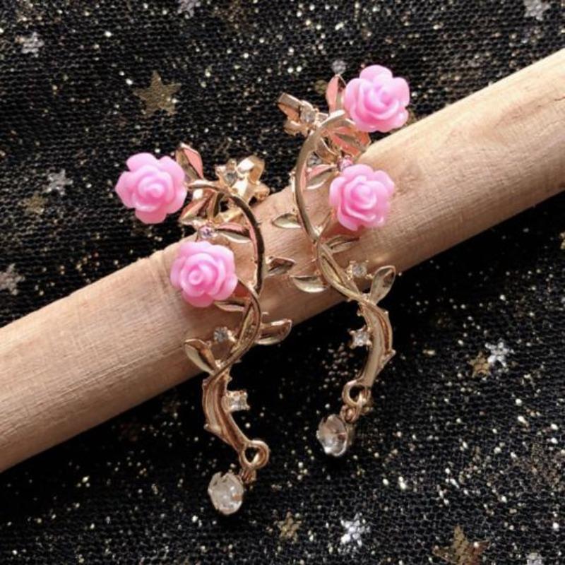 Серьги-клипсы без прокола с цветочным и растительным орнаментом, в золотом и серебряном исполнении