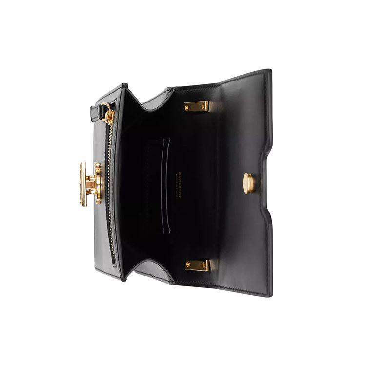 Burberry Robin TB Logo Leather Adjustable Shoulder Bag Women Shoulder Bag Black 80330421