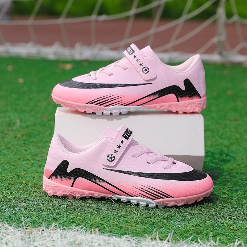 Kids Youth Soccer Cleats Grass Turf Training Match Lightweight Low-Cut Football Shoes Boys Girls