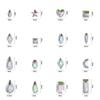 Aurora Pink Bag Green Nail Art Diamond Jewelry Aurora Diamond Symphony Flat Bottom Special-Shaped Diamond Diy Jewelry Accessories