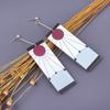 Acrylic Tanjiro Earrings Demon Slayer Earrings Anime Cosplay Props Girls Jewelry