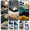 Чехол 'Горный пейзаж и ночное небо' для iPhone 17 Pro Max 14 13 12 11 15 16 Pro Max mini 15 Plus 16e 17 Air