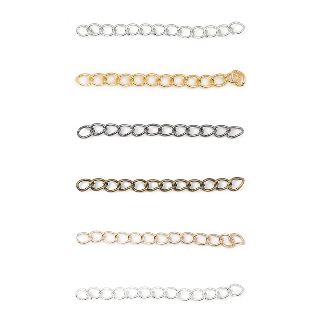 Цепочка-удлинитель и регулировочная цепочка для ожерелья, браслета, серег для DIY ювелирных аксессуаров
