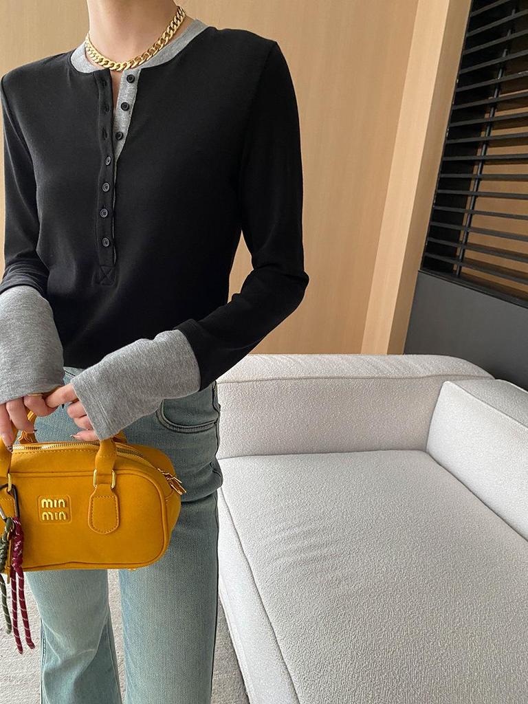 Футболка Sinan American Old Money Style с пуговицами, тонкая SN6856