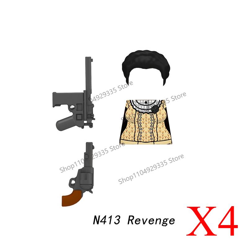 MOC Military Soldier Building Blocks US Infantry West Cowboy Soviet Army Police Game Character Arthur Morgan Gun Bricks Toy Gift