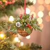 2PC Creative Christmas Wreath Hanging Basket Pendant Ornament Artificial Home Decoration Gift