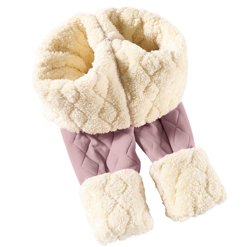 Женские зимние леггинсы с высокой талией и флисовой подкладкой - ультра-толстые теплые хлопковые брюки