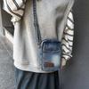 Denim Mobile Phone Bag Ins Trendy Small Square Bag Fashion Versatile Shoulder Bag Crossbody Bag Coin Purse
