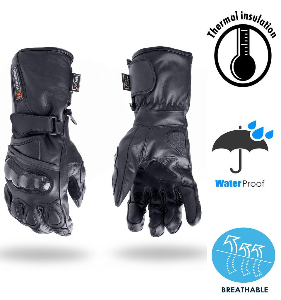 Thermal Waterproof Motorbike Motorcycle Gloves Carbon Knuckle Protection