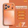 Официальный магнитный чехол для телефона для iPhone 17Pro 17ProMax Magsafe Жидкий силикон Зарядка Ударопрочный чехол