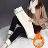 Women Warm Leggings High Waist Slim Fit Hip Lift Skinny Pants Velvet Lining