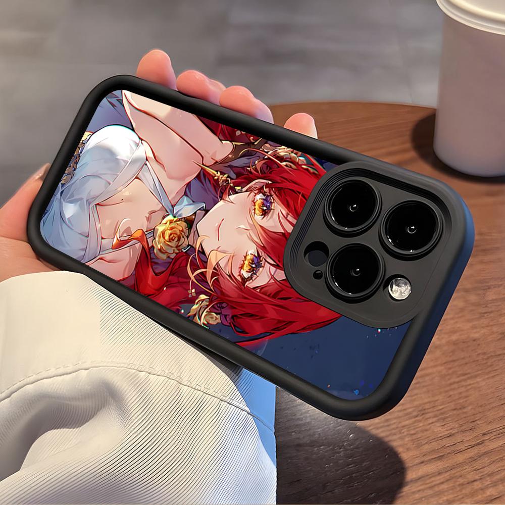 HSR Himeko Thicken TPU Mobile Phone Case for iPhone 17 16 15 14 13 12 11 Air Pro Max Plus Colorful Cover
