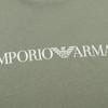 Emporio Armani Мужская футболка с длинным рукавом и принтом логотипа FW23, свободный крой, круглый вырез, топ, зеленый, 8N1TN8-1JPZZ-0598