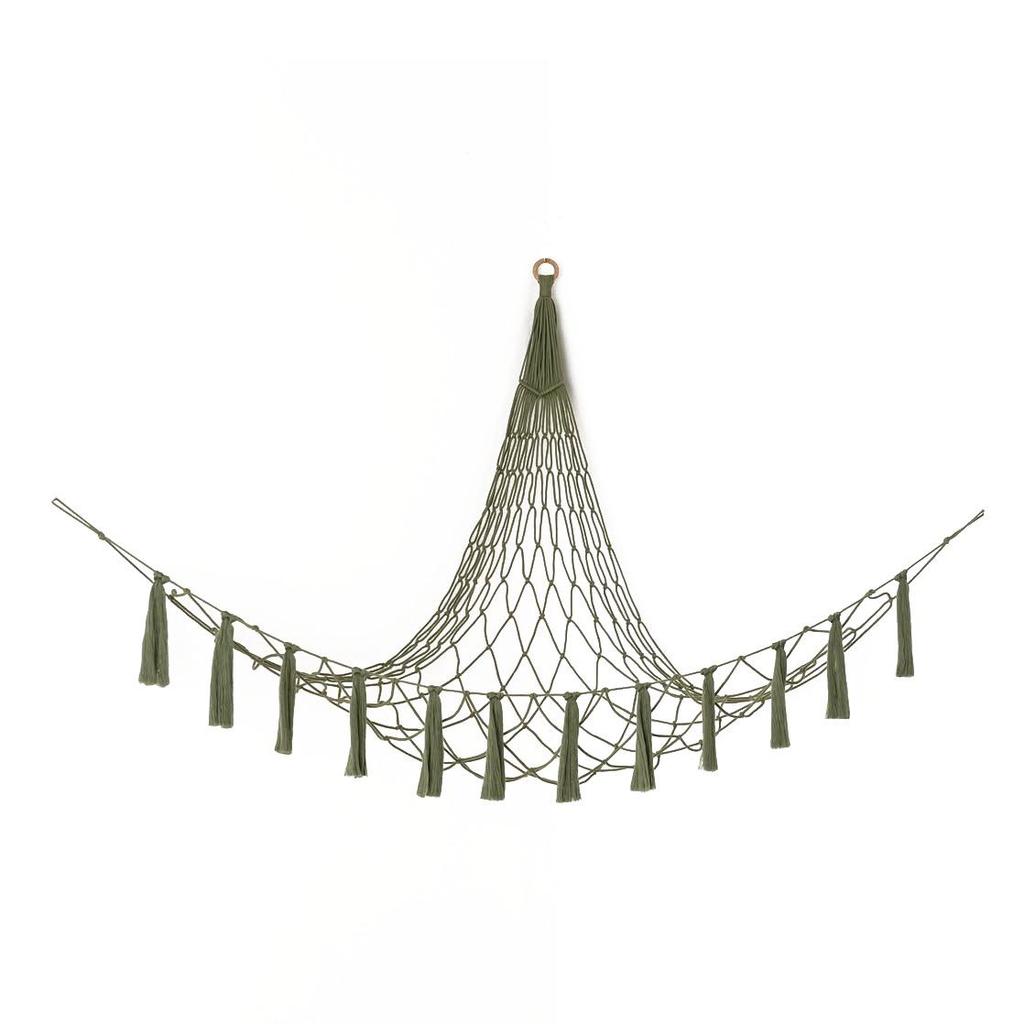 Цветная сетка для хранения плюшевых игрушек в виде треугольника: Хлопковая веревка ручной работы для углового украшения куклы