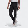 Adidas Side Stripe Logo Straight Leg Track Pants Women Bottoms Black GL4058