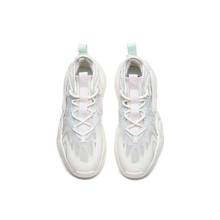 Anta Bastard Life Collection Lightweight Abrasion Resistant Low top Skateboard Shoes Women's White Purple Blue 122228080-2