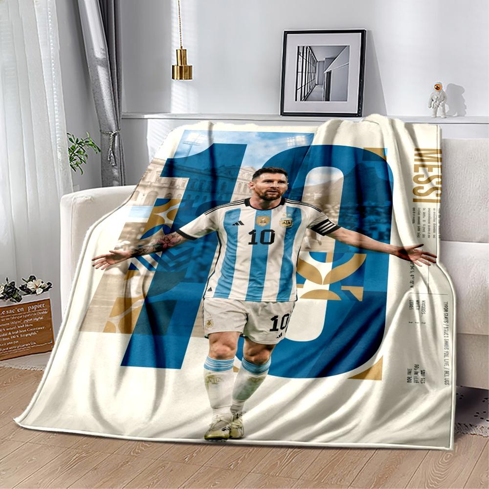 Lionel Messi Argentina Number Ten Blanket Comfortable Perfect For Bed Bedding Picnics Allseason Use Stylish Decor Best Holiday Gift For Friends Family