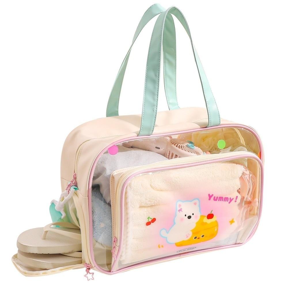 Shoe Compartment Swim Handbag Clear Girls Toiletry Bag New PVC Gym Bag Outdoor Use