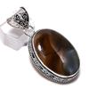 Montana Agate Gemstone Handmade 925 Sterling Silver Jewelry Pendant 2.05" c6g28
