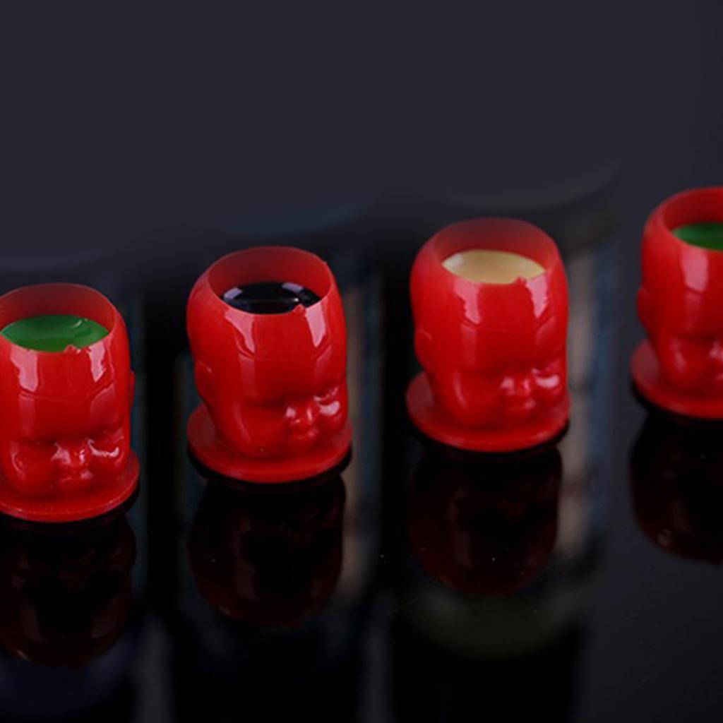 200 шт./набор чашек для чернил для татуировки, колпачки для чернил для татуировки в форме куклы, держатель для пигментных чернил для микроблейдинга, колпачки для контейнеров для чернил для татуировки