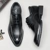 Трендовые деловые мужские кожаные туфли мужские туфли зимние бархатные хлопковые кожаные туфли молодежные корейские версии британские черные повседневные туфли