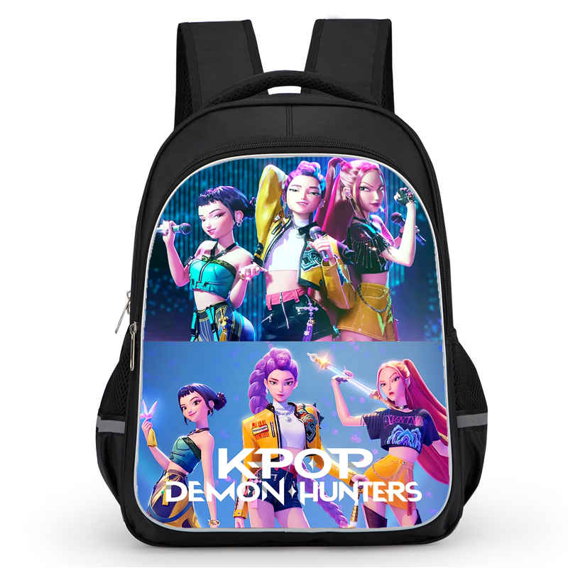 Cartoon School Bags For Boys Girl,16In School Backpack With Double Zipper Pocket,K-Ppop Kids Bags For Pupil Students, Best Gift