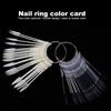 24Pcs/Set Nail Color Card Buckle Design Extend Nails Ultra Long Delicate Art Polish Gel Tip Practice Display Fan for Beauty