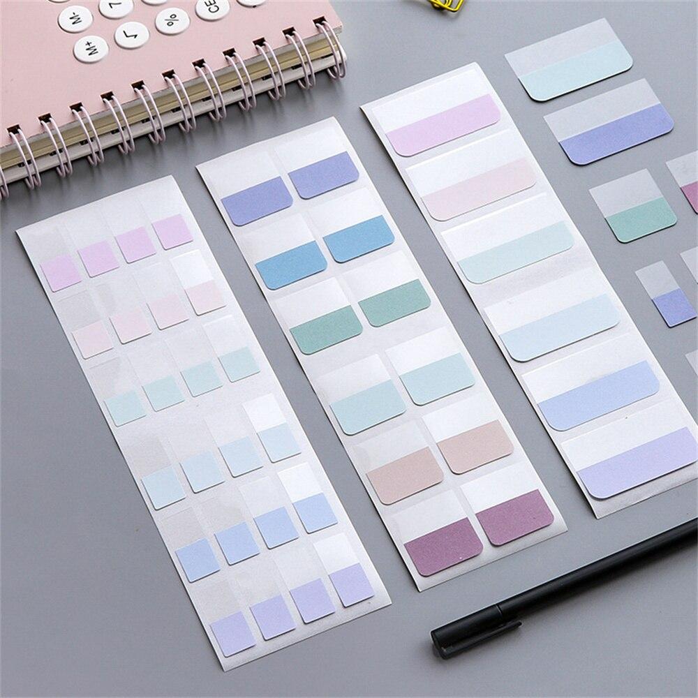 1 Set Morandi Index Stickers Stationery Daily Planner Label Memo Stickers DIY Color Fluorescent Sticker Bookmark Classify Marks