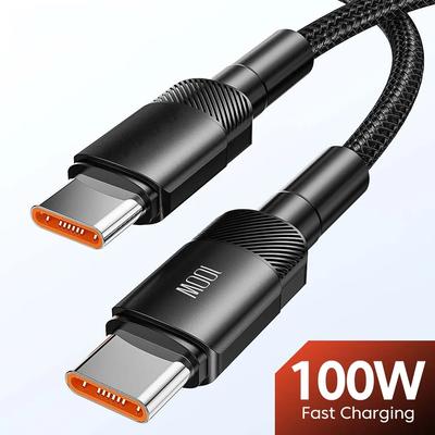100 Вт кабель Type C - USB C PD 3.0 Quick Charge 4.0 Быстрая зарядка Type C - Type C для iPhone 15 Macbook Samsung Xiaomi