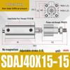Adjustable Stroke Pneumatic Thin Cylinder - Piston Rod Sizes: 16/20/25/32/40/63