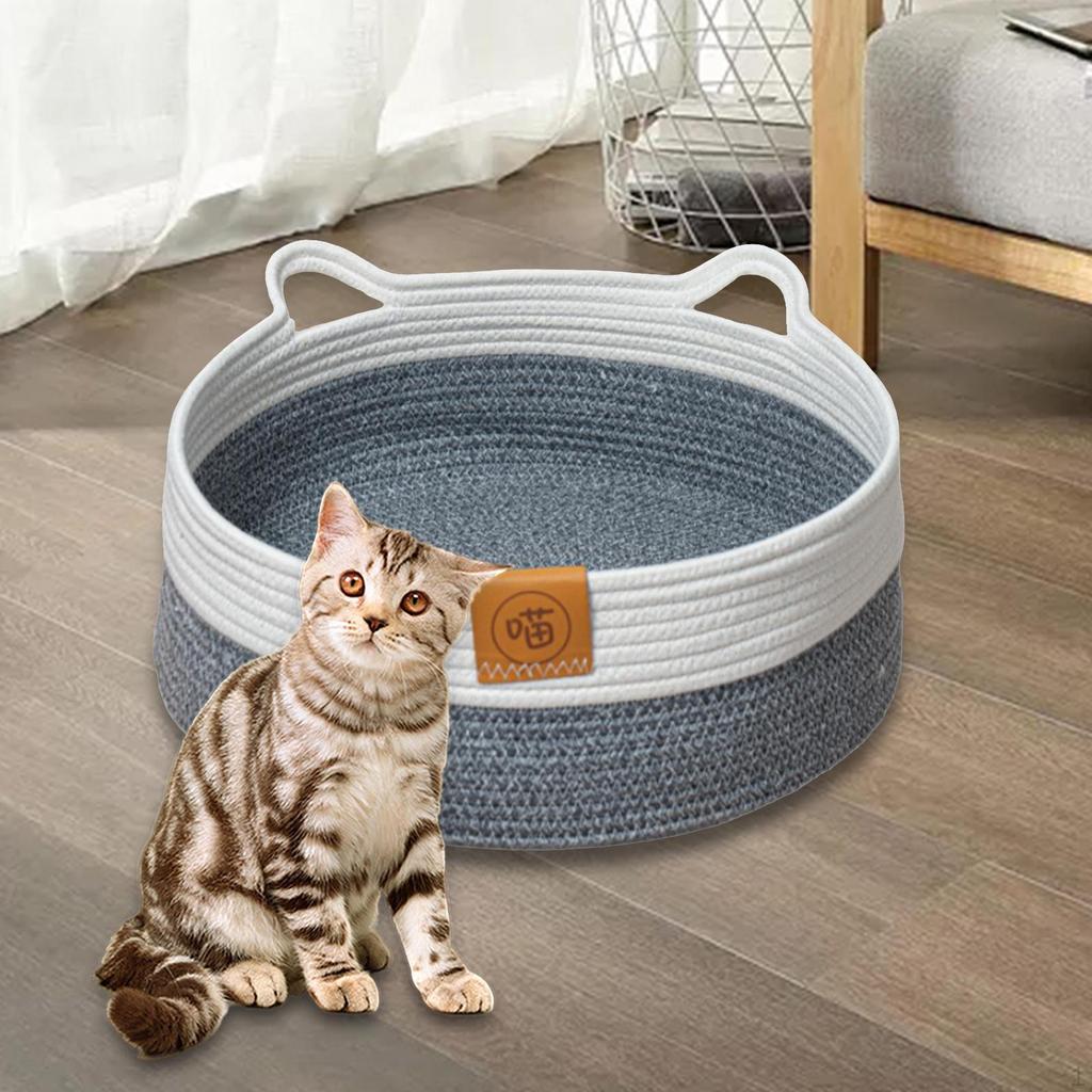 Кровать-лежанка для кошки, Когтеточка-гнездо, Когтеточка-лежанка, Противоскользящая, Удобная плетёная когтеточка-лежанка