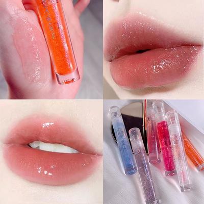 Mirror Water Gloss Glass Lip Gloss Бальзам для губ Увлажняет и увлажняет Масло для губ Блеск для губ Водостойкая помада Стойкая фиксация женского макияжа