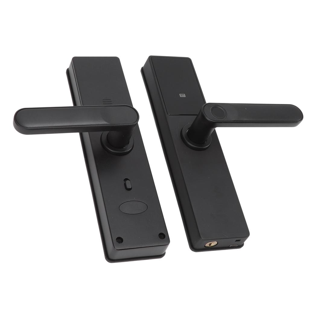 6V Smart Door Lock WIFI Zinc Alloy Black for Tuya APP Password Fingerprint Combination Lock for