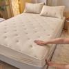 Thicken Soft Mattress Protector Funda De Colchón White Bed Fitted Sheets Embroidered Mattress Cover(Pillowcase Need Order)