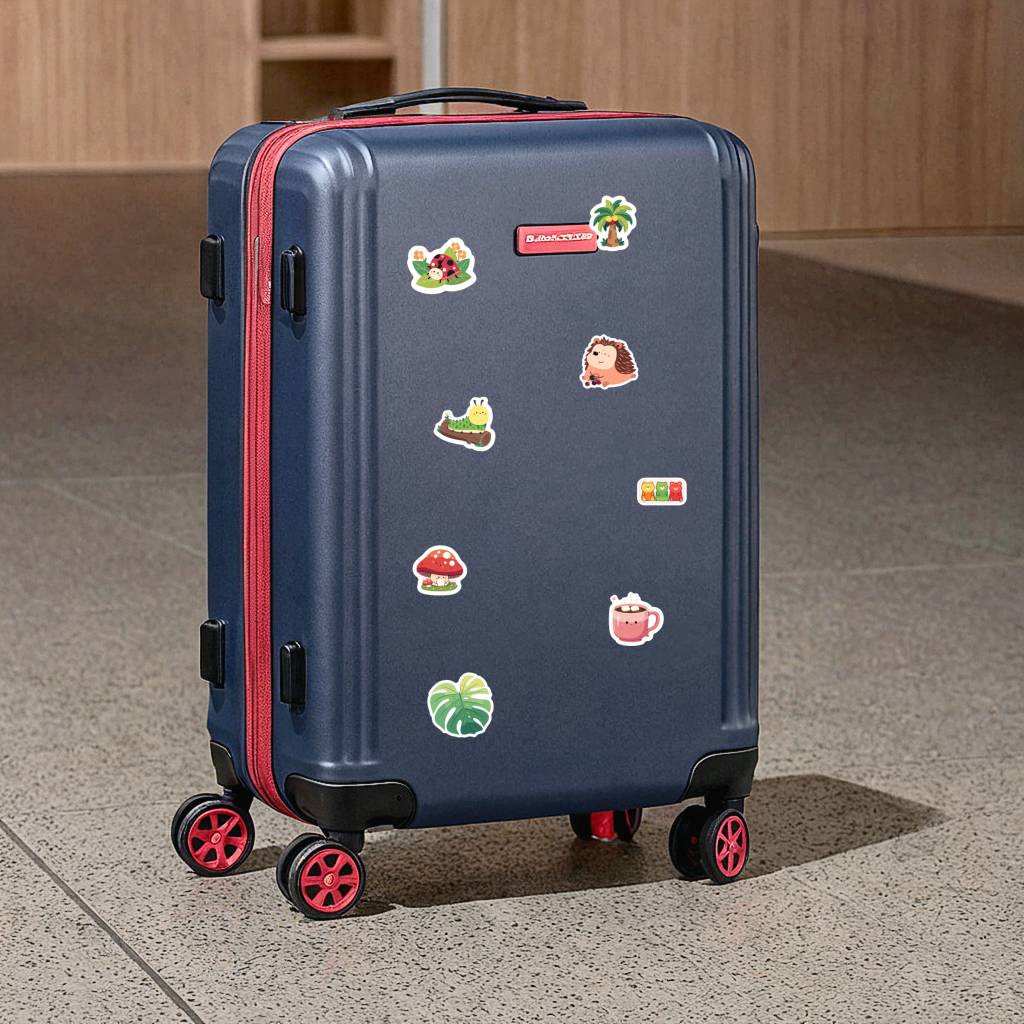 35pcs Whimsical Food Stickers Cartoon Animals Stickers Sticker Pack For Laptop Motorcycle Luggage Phone Notebook DIY