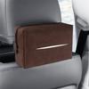 Wear-resistant Car Tissue Box Nappa Leather Paper Towel Organizer  Car Seat Head Back
