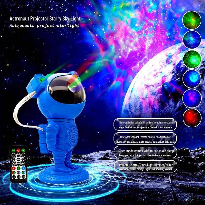 Astronaut Starry Sky Projector: Creative Bluetooth Night Light & Gift for Kids