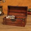 Antique Wooden Jewelry Chest Lock Chest Treasure Storage Box Home Decor