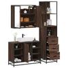 VidaXL Ensemble De Meubles De Salle De Bain 3 Pcs Chêne Marron, Armoire De Rangement, Armoire De Bain, Meuble De Toilette 3301154