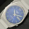 Б/У ВИНТАЖНЫЕ SEIKO 5 АВТОМАТИЧЕСКИЕ 6319A ЯПОНИЯ МУЖСКИЕ Д/Д СИНИЕ ЧАСЫ 608a-a315017-9