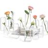 ComSaf Small Flower Vase Set of 12, Glass Bud Vases In Bulk, Clear Vases for Flower, Decor Centerpiece for Bathroom