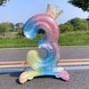 32 Inch Standing Number Balloons 0-9 Fantasy Colorful Crown Birthday Balloons Birthday Party Celebration Decoration MIT