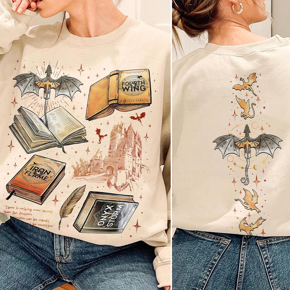 Свитшот с двумя принтами 'The Bat Boys Velaris', фанат серии ACOTAR, для книголюба, с длинным рукавом, флисовый, в стиле Y2K Streetwear