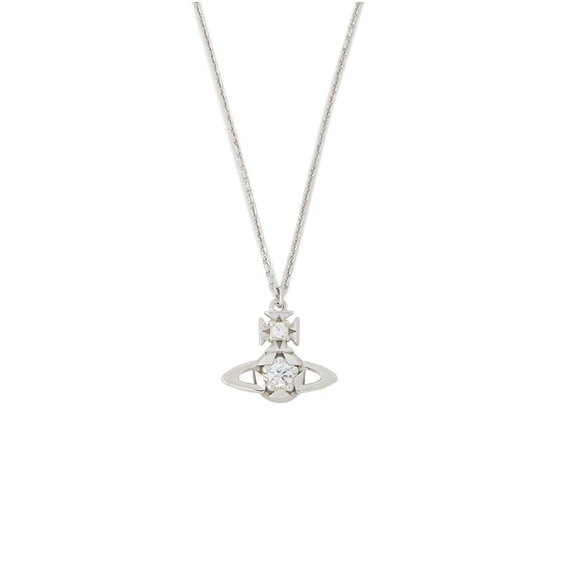 VIVIENNE WESTWOOD Латунное ожерелье со звездным узором Женское ожерелье Серебряное 630203GS-02P102