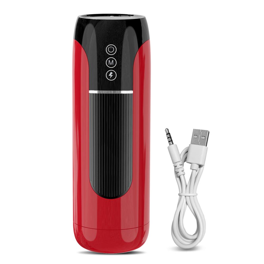 Автоматический телескопический мужской мастурбатор, толкающая машина, вибрация, минет, киска, стоны, чашка для мастурбации, секс-игрушки для взрослых для мужчин