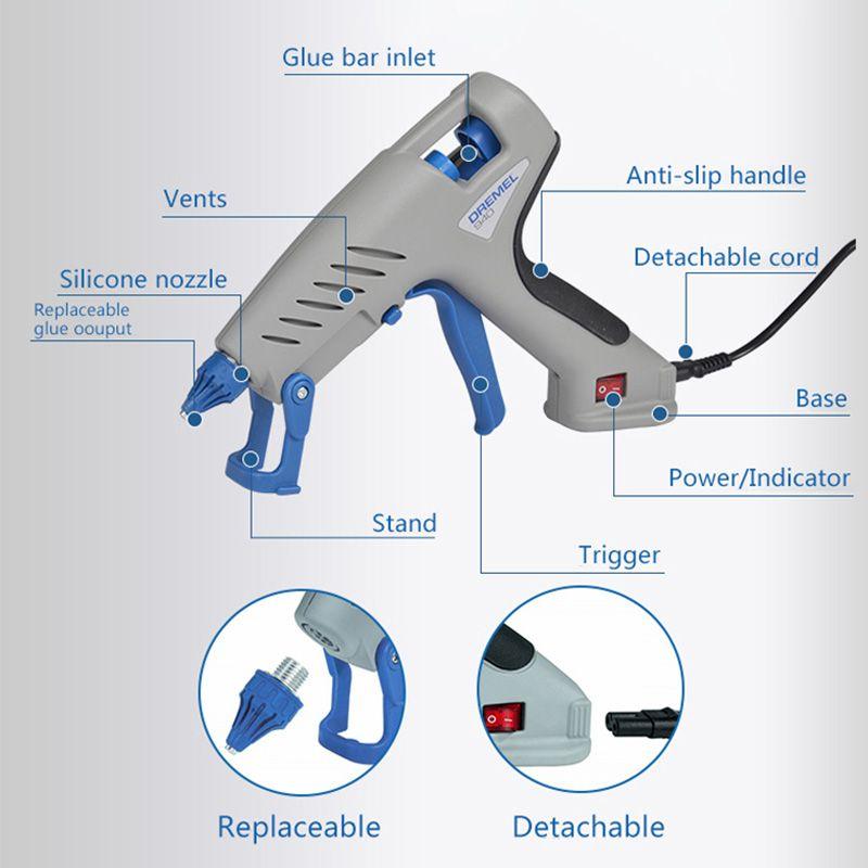 Bosch Клеевой пистолет D-remel 940 195 градусов Оригинальный высокотемпературный клеевой пистолет DREMEL 940, стандартный заводской