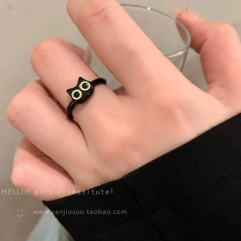Милое детское кольцо с пандой, чувство дизайна, простой темперамент, нишевое, универсальное, сладкое, кольцо высокой ценности