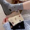 Ladies Autumn and Winter Thickened Warm Cartoon Cute Illustration Wool Boneless Drum Pile Socks